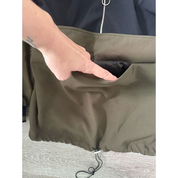 Zara EUC Anorak Hoodie Parka Jacket Size S Colorblock - Picture 7 of 10